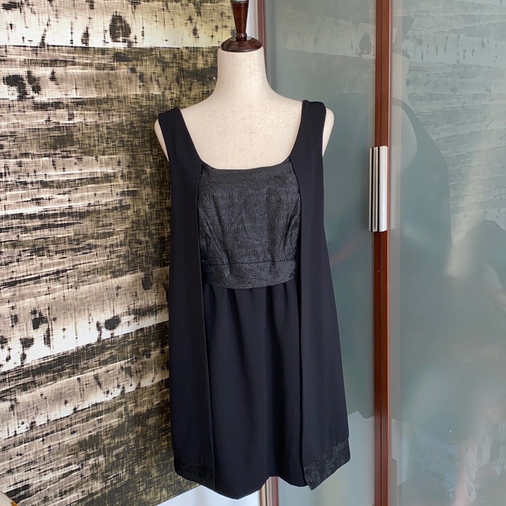 KAREN ZAMBOS black mini dress M